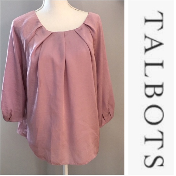 Talbots Tops - EUC Talbots pleated blouse sz 14 in purple.